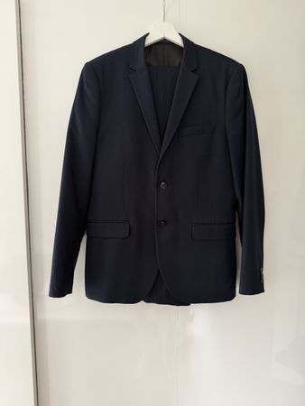 Dark blue male suit Jacket and Trousers