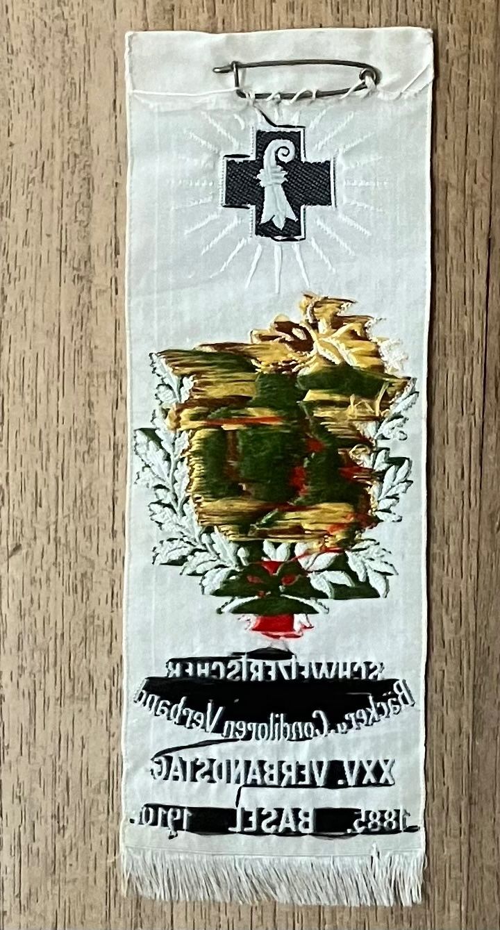 Basler Placchette & Badge: SCHWEIZ. BÄCKER U. CONDITOREN VERBAND BASEL 1885-1910 – Usato da Basel venduto da lagavulin02 4
