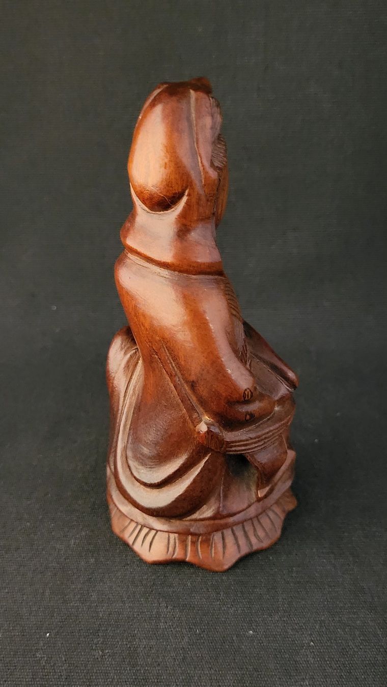 Figuren: Holzfigur handgeschnitzt, Asien – Gebraucht aus Basel von spinne02 4