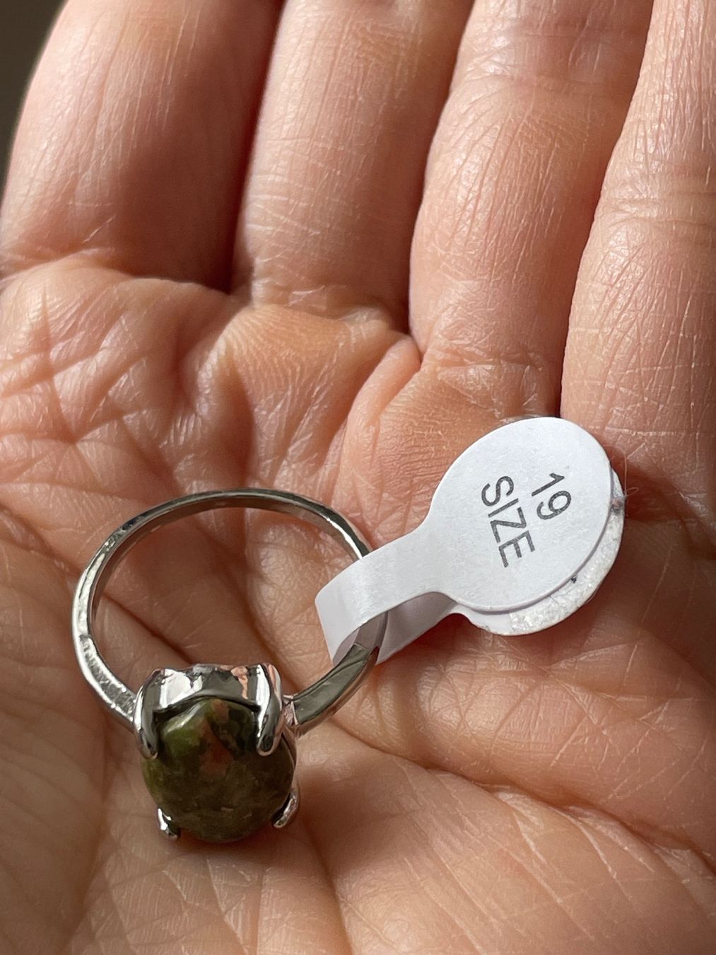 Mineralien & Heilsteine: Unakite Edelsteinring, Durchmesser 19 – Neu und originalverpackt aus Schiers von sisikristall 6