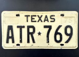 Autonummer Texas 1975 USA