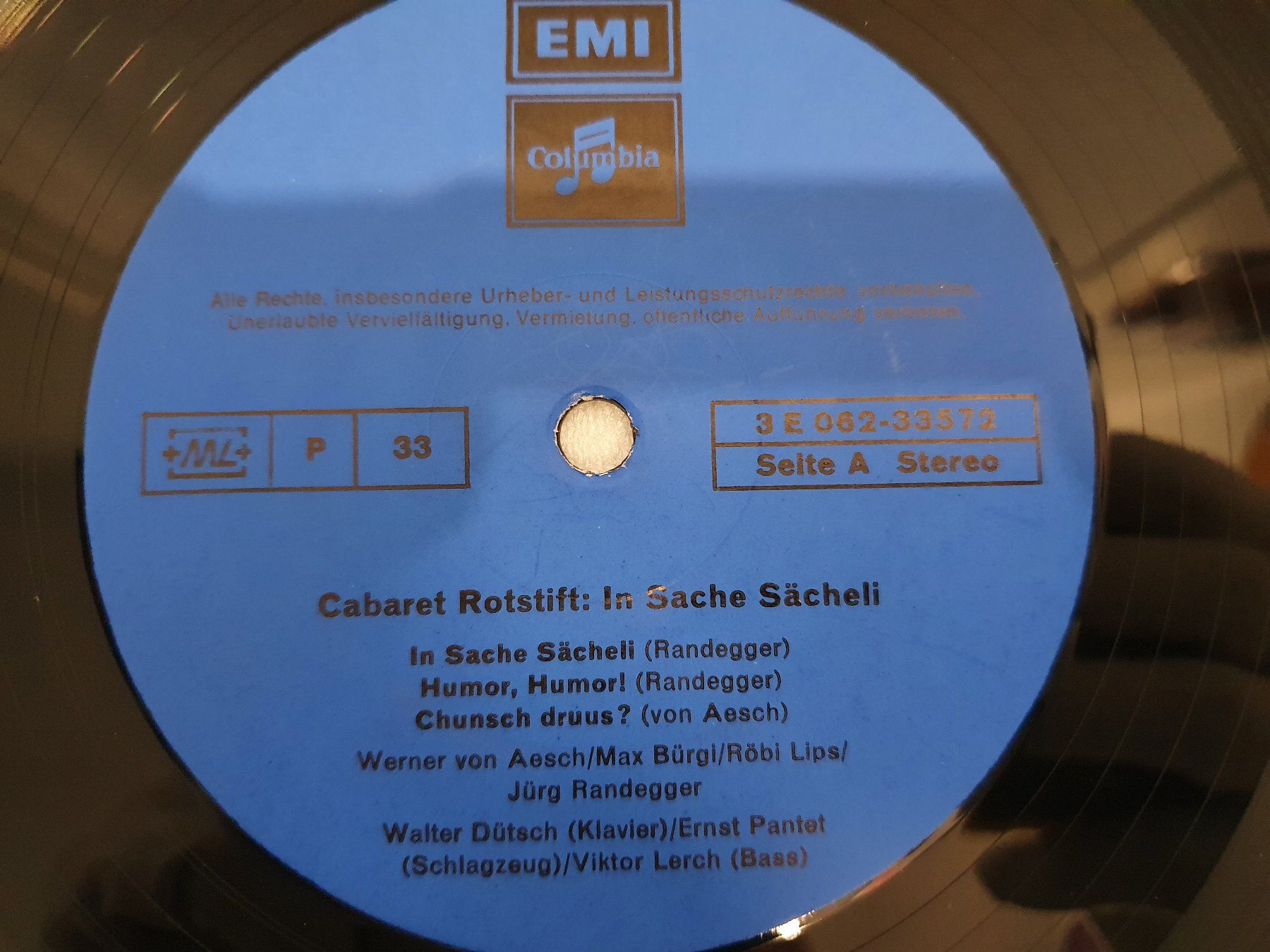 Schallplatten: Cabaret Rotstift – In Sache Sächeli – Gebraucht aus Uster von Vinyl-Leidenschaft 3