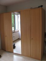 5 Türig Kleiderschrank mit Spiegel Front Holzoptik gebraucht