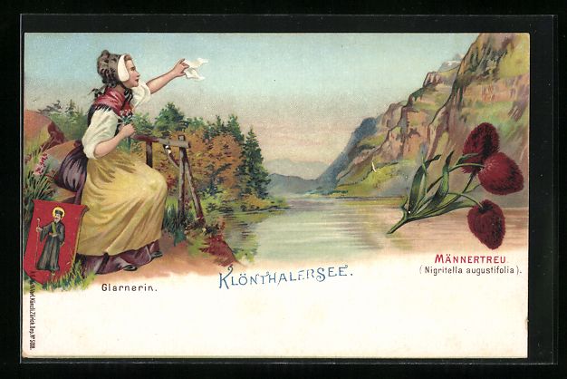 Cartes postales: Litho Glarus, Klönthalersee, Glarnerin, – D'occasion à Berlin par bartko-reher