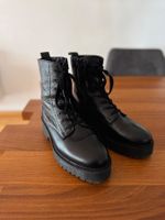 Schwarze Winter Boots, Leder, Grösse 40, Top Zustand!