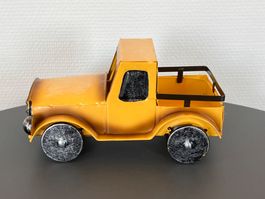 Pick-up Truck gelb Metall, Deko