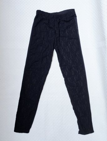 Schicke Leggins Spitzenhose, Schwarz, Grösse S