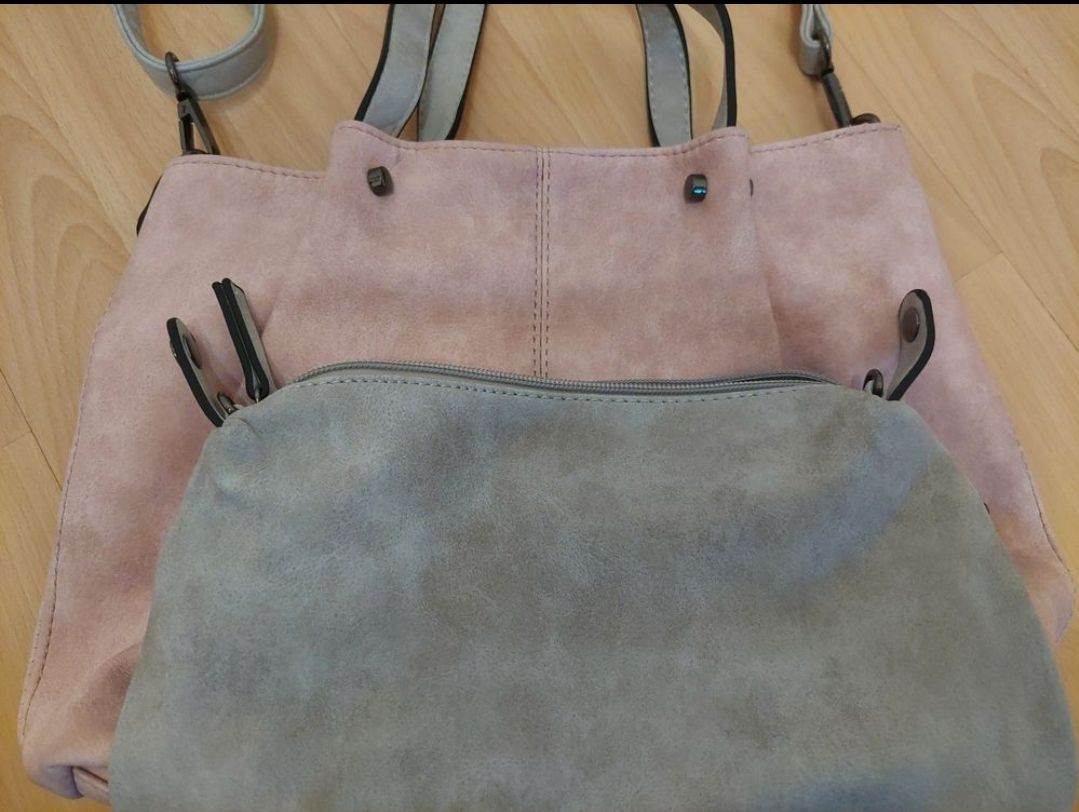 Borse da donna: Handtasche Damen Emily & Noah Rosé/Grau – Nuovo (secondo la descrizione) da Buchs ZH venduto da natu65 1