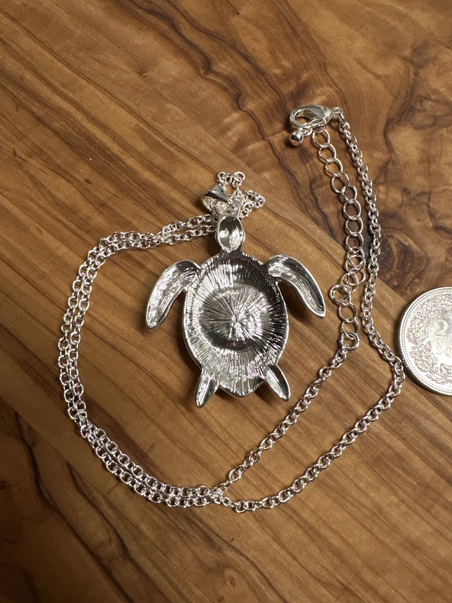 Catenine: Silberne Kette Schildkröte mit Abalone Muschel – Nuovo (secondo la descrizione) da Trüllikon venduto da angela4444 4