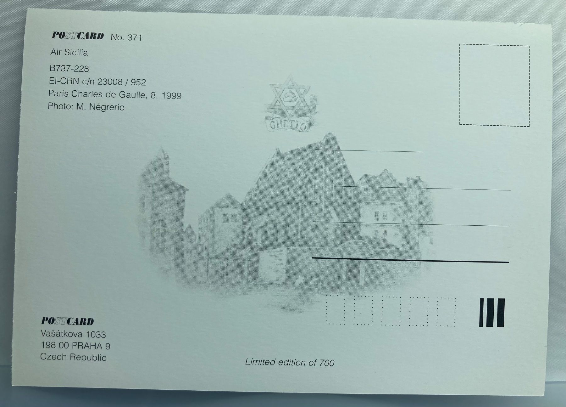 Cartoline postali: Postcard B737-228 Air Sicilia – Usato da Lugano venduto da sel_x7bg 1