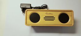 Top Bluetooth Lautsprecher Bambus mit Akku und Ladegerät