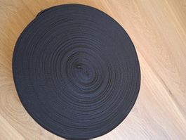 1 Rolle Einfassband / Gurtband schwarz (3,5cm breit)