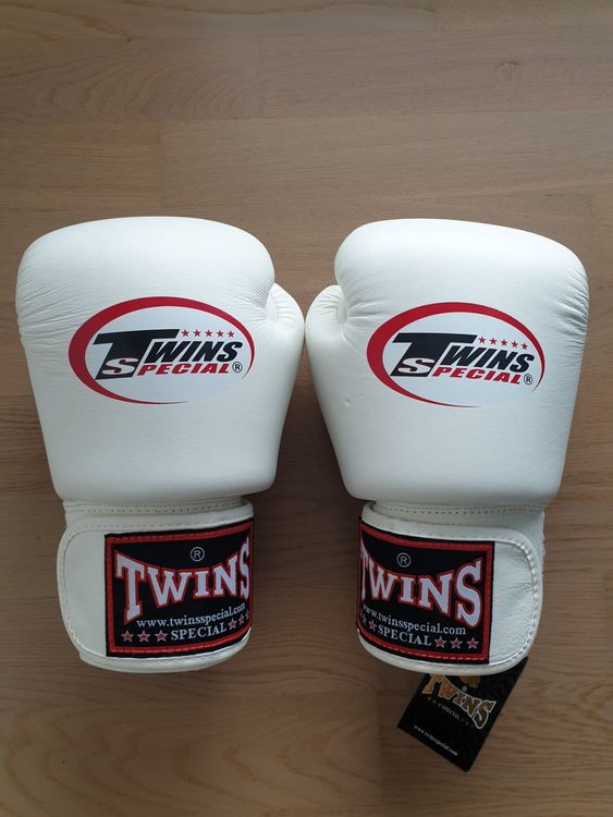 Gants De Boxe Twins Special BGVL 3 White - Muay Thai, Cuir Vachette, Fermeture Velcro, Fabriqués Main Thaïlande - 9