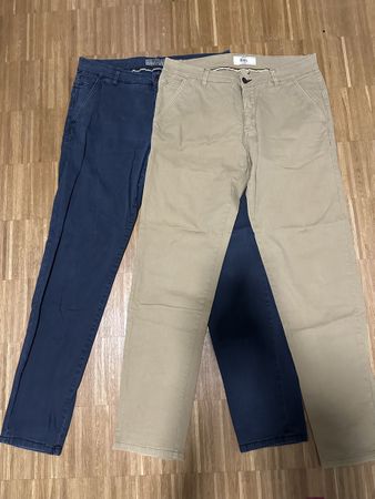 2 Refined Rebel Hosen Grösse L Blau Beige