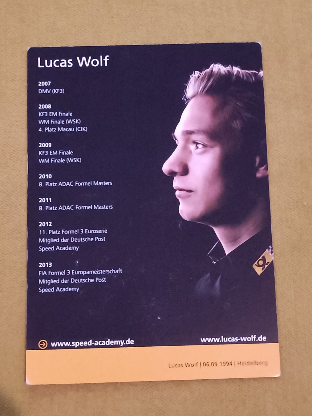 Autografi: Lucas Wolf - handsigniert – Usato da Menziken venduto da Autogramme 1