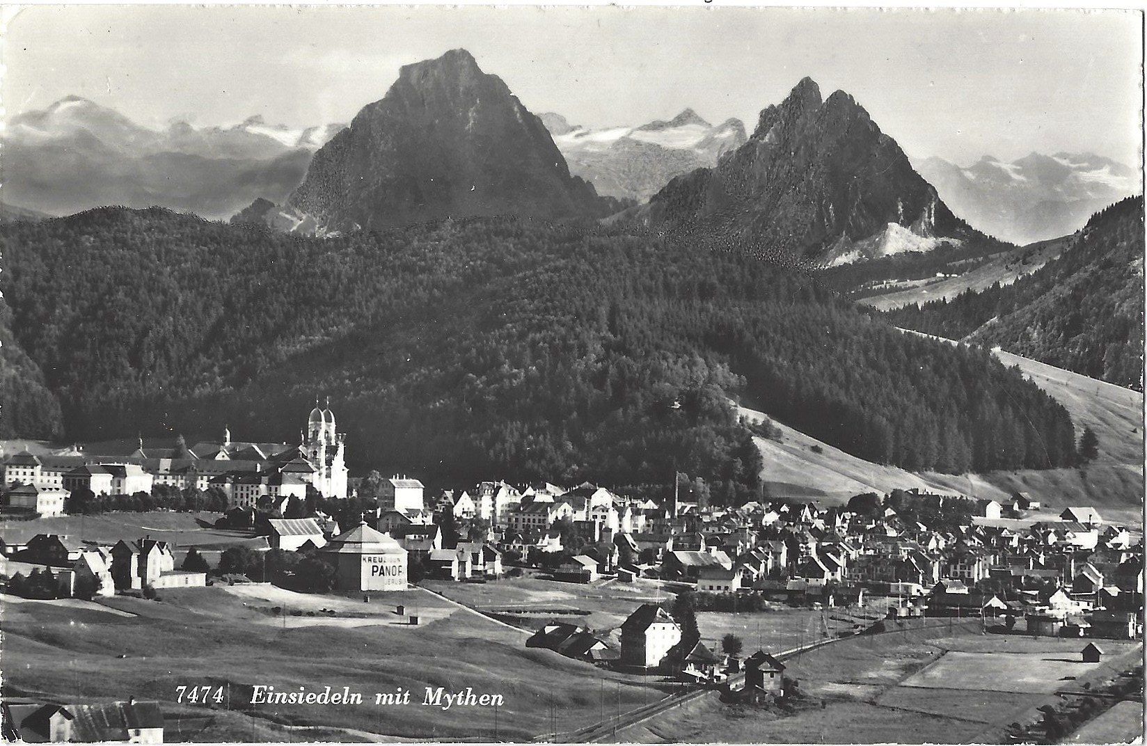 Ansichtskarten: 7474    Einsiedeln  mit  Mythen – Gebraucht aus Bütschwil von Jackson1A