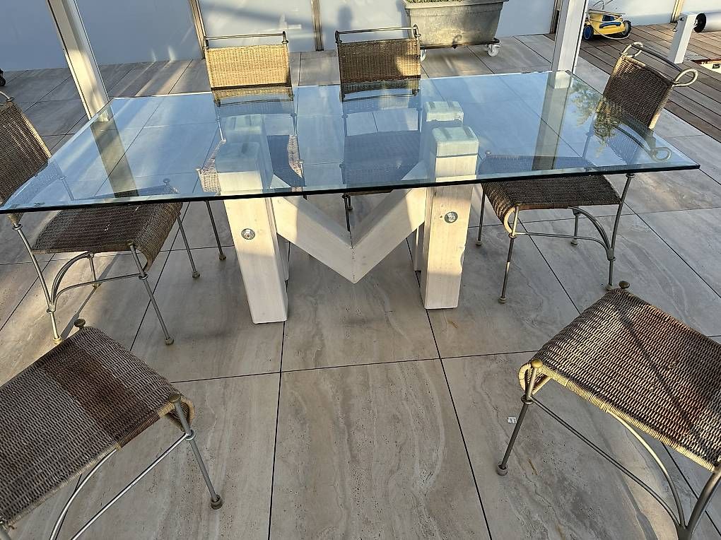 Set de table et chaises: Table en verre – D'occasion à Bussy FR par sebest 1