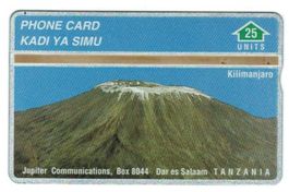 Telefonkarte Tanzania Kilimanjaro 25 Units