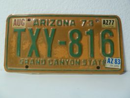 USA Nummernschild Autonummer License Plate ARIZONA TXY-816