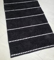 Schwarz-Weiss Baumwoll Badteppich