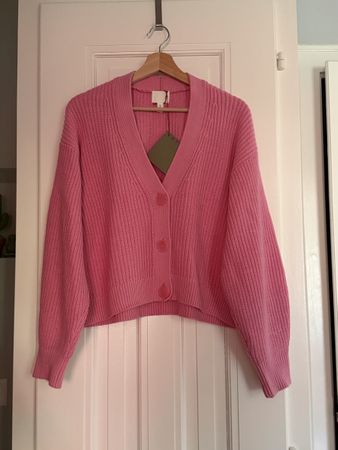 H&M Pink Knit Cardigan, cotton mix
