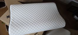 2 Kissen mit Nackenstütze weiss neuwertig