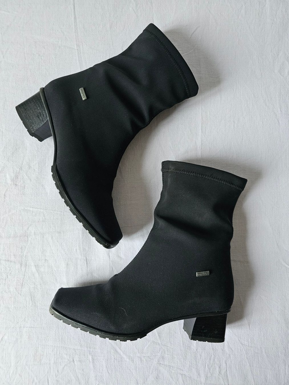 Scarpe da donna: Gore-Tex Slouch Stiefeletten Square Toe Gr. 38 – Usato da Ried-Brig venduto da Zzyzx