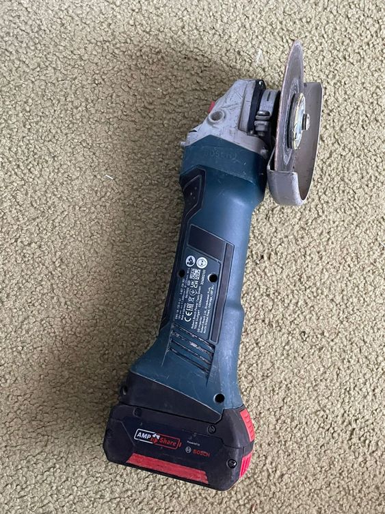 Bosch GWS 18 125 V LI SOLO 18V Li Ion Accu Haakse Slijper Body 125mm 376 199279