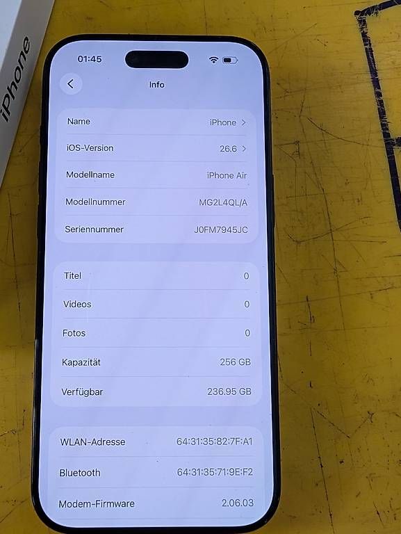 Apple Telefoni cellulari / Smartphones: iPhone Air 256GB mit Hülle und gratis Versand – Usato da Erstfeld venduto da up. 2