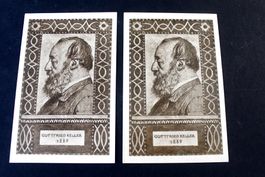 2x BUNDESFEIER - POSTKARTE, 1919. Gelaufen & ungelaufen