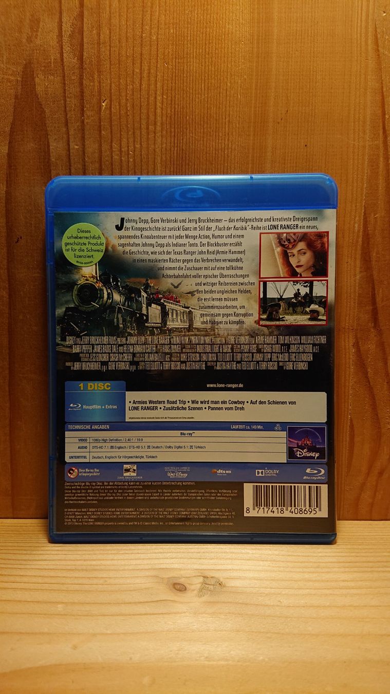 Tutti i DVDs: LONE RANGER Blu-Ray mit Johnny Depp – Usato da Wilderswil venduto da Exebub 1