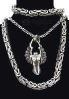 Zwei elegante Königsketten aus 925 / 999 Sterlingsilber
