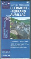 Carte de Promenade IGN49 Clermont-Ferrand - Aurillac