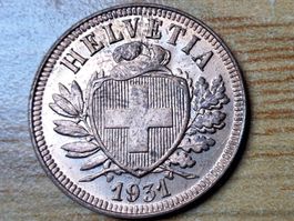 2 Rappen 1931 - Fast unzirkuliert!