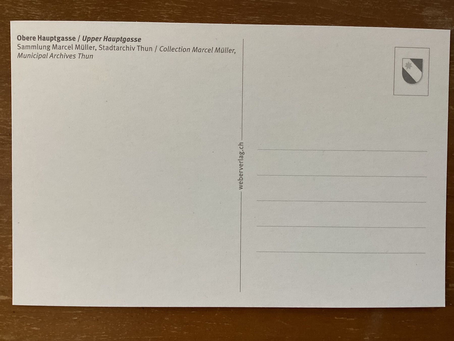 Cartoline postali: AK Thun. Obere Hauptgasse. Reprint – Nuovo (secondo la descrizione) da Zürich venduto da Tolima194 1