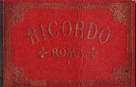 antikes Album Sammelpostkarten Ricardo di Roma um 1890
