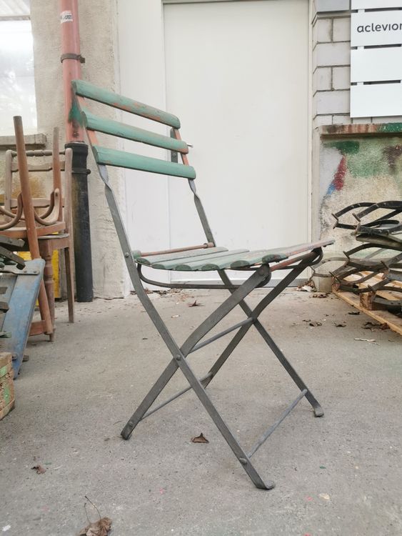 Vintage Gartenstühle Holz Metall Kaufen auf Ricardo