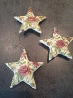 3 Weihnachtssterne, Christbaumschmuck, Vintage Look🌟🌹 50