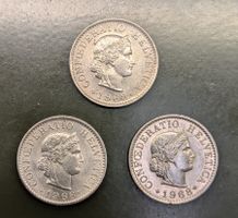 3 x 5 Rappen 1968 vz-unz