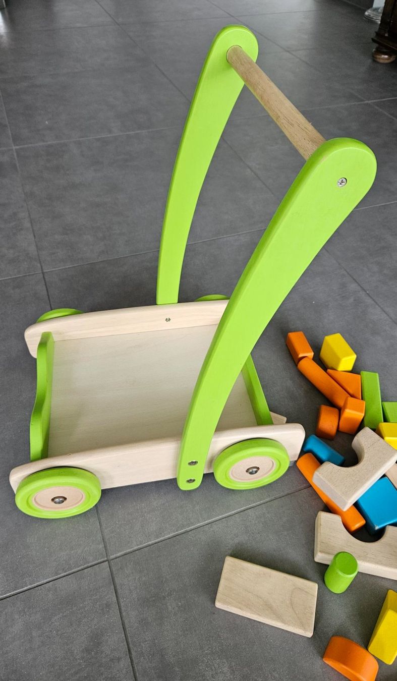 Giocattoli: Chariot en bois avec cubes – Usato da Corminboeuf venduto da JadeHill 2