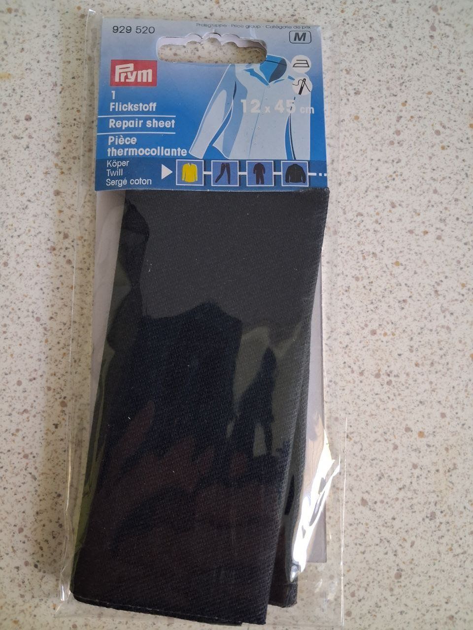 Tessuti: Prym Flickstoff schwarz – Nuovo e nell'imballaggio originale da Dietlikon venduto da Sombi94