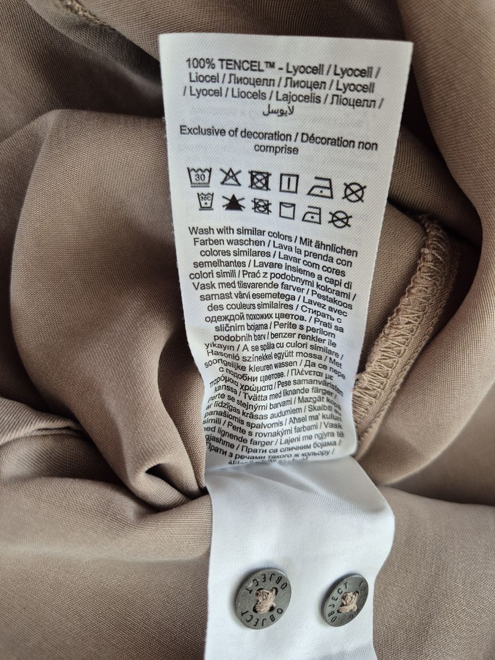 Kleider: Object Hemdblusenkleid Gr. 42 mit Gürtel, beige – Gebraucht aus Wetzikon ZH von mar_8jrl 2