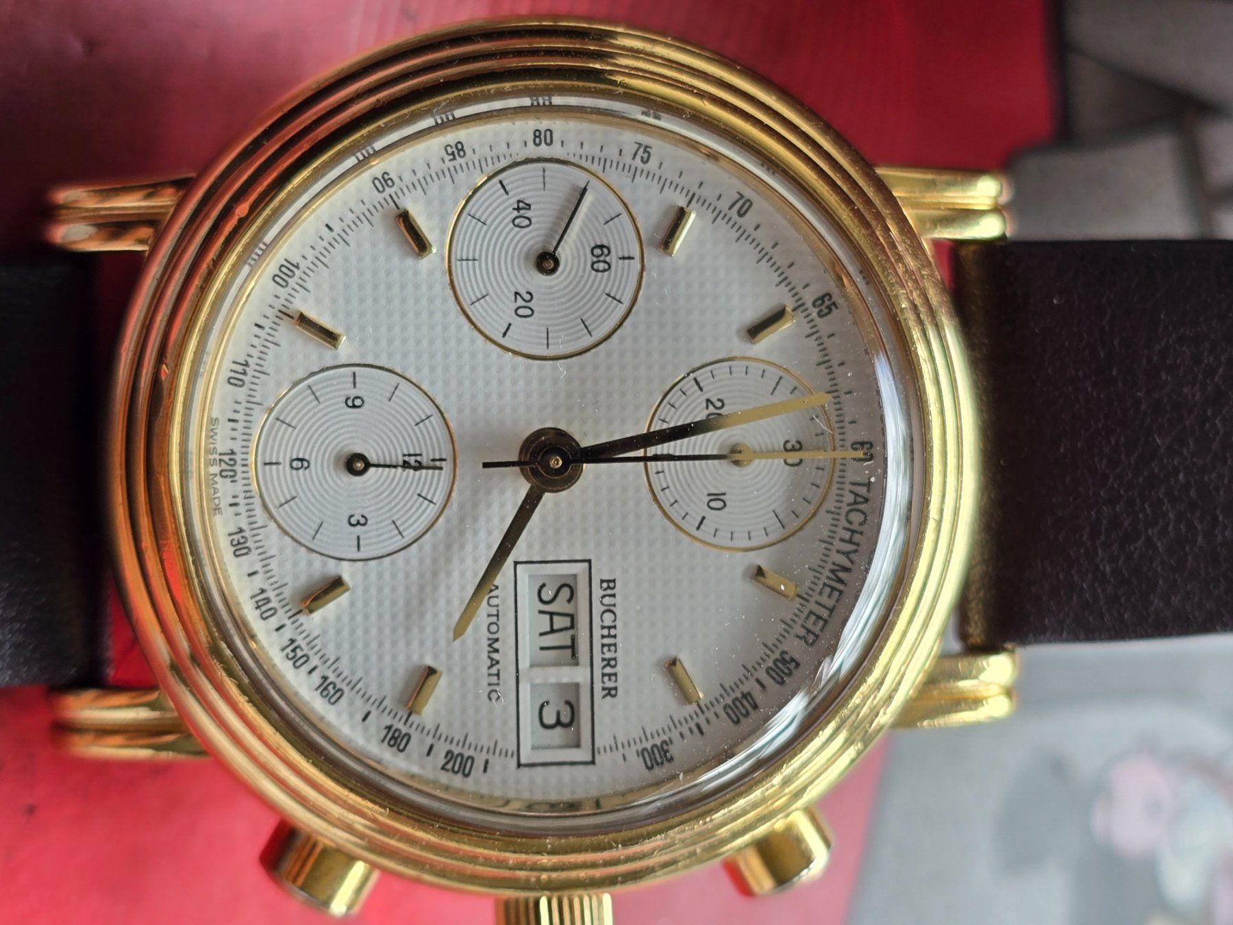 Bucherer Orologi: 231 Bucherer Chronograph Day Date Valjoux 7750 – Usato da Muri AG venduto da Corredor 1