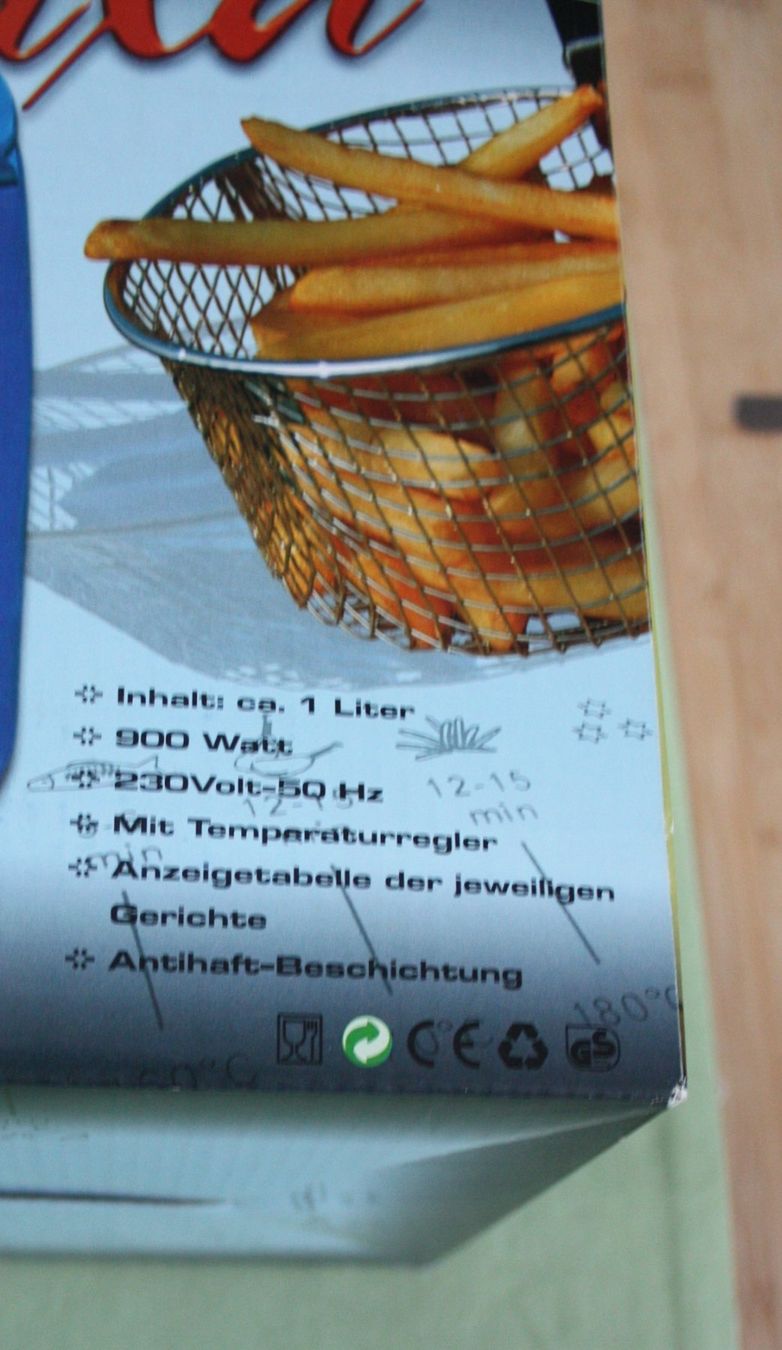 Elettrodomestici da cucina: Mini - Fritteuse  1lt DELUXA gelb NEU – Nuovo e nell'imballaggio originale da Flüelen venduto da Alt-und-Neu 3
