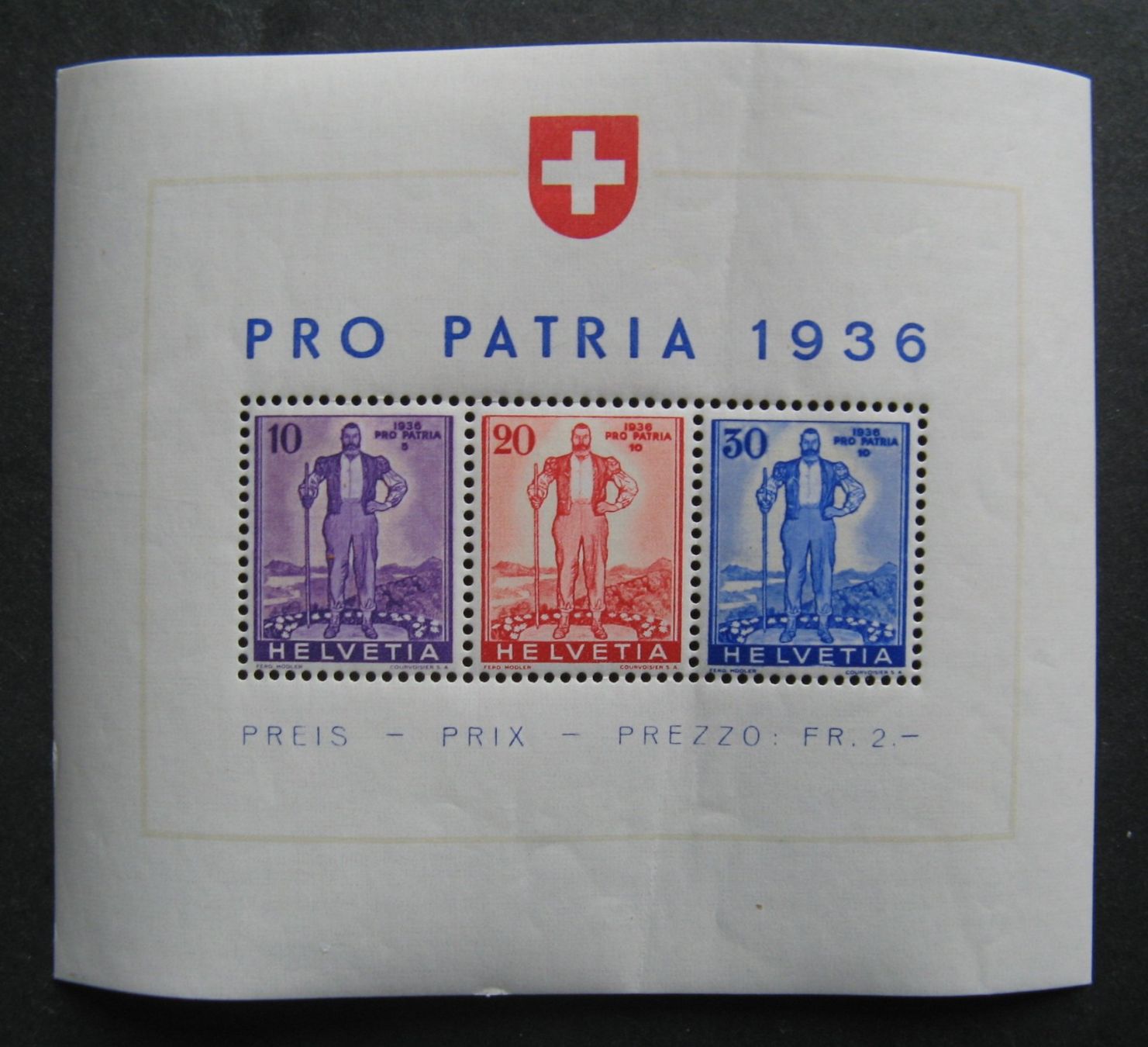 Tutti i francobolli: 1936 W8 Pro Patria postfrisch – Nuovo (secondo la descrizione) da Frauenfeld venduto da Interessent1