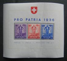 1936 W8 Pro Patria postfrisch