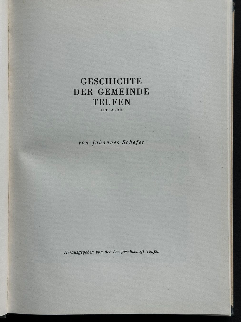 Libri: Geschichte der Gemeinde Teufen App. A.-Rh. 1949 – Usato da Adliswil venduto da buch_und_kunst 1