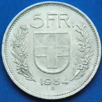 Silberner 5.- Jg. 1954  in schönem Zustand