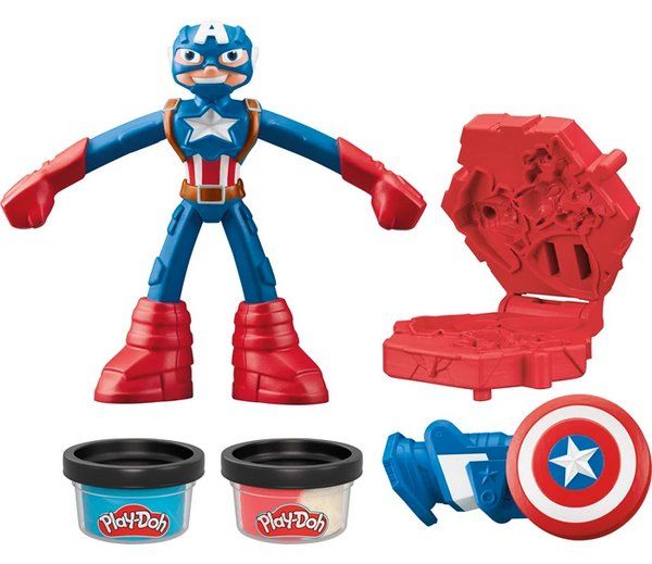 Play-Doh Giocattoli: Play-Doh Captain America Stempel-Schild – Nuovo e nell'imballaggio originale da Oensingen venduto da Liquidations-Shop 3