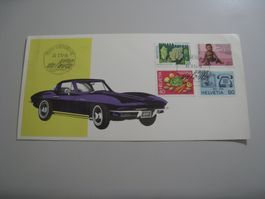 Karte  Genf Salon de l'Auto 1976 mit Briefmarken (12)